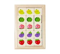 Puzzle Game, Wooden Blocks Puzzle Game - Wooden Educational Board Game | Brain Logic Puzzle, Educational Toys, Fun Puzzle Game for Kids, Girls and