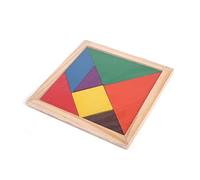 Puzzle Game Wooden Brain Training Geometry Tangram Board Wooden Puzzle Tangram Brain Teaser Toddler Educational Toy for Children
