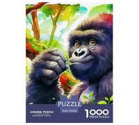 Puzzle Gorilla 1000 Piece Jigsaw Educational Games Jungle Animal Theme Decoration Puzzle Gifts for Men for Kids And Adults 70x50cm/1000pcs