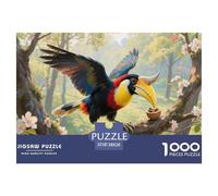 Puzzle Great Hornbill 1000 Piece Challenge Toy for Adults,Rainforest Ecology Impossible Jigsaw Puzzles 1000 Piece Educational Game 38x26cm/1000pcs