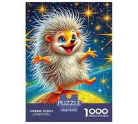 Puzzle Hedgehog 1000 Piece Jigsaw Challenge Toy Cute Animal Theme Decoration Puzzle Ladies' Gifts for Kids And Adults 70x50cm/1000pcs