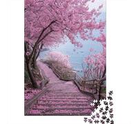 Puzzle Jigsaw Cherry Blossom Path Adults 1000 Pieces Beautiful Decoration Educational Games 70x50cm/1000pcs