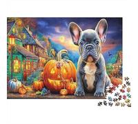 Puzzle Jigsaw for Adults 1000 Pieces, The Magic Bucket Next to The Pumpkin Lantern, Pet, Impossible Hard Difficult Challenging, Home Decoration, Gift Men Women 70x50cm/1000pcs