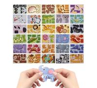 Puzzle Kids Set, Animal Learning Toy, 30 Piece Assembly Jigsaw Puzzle for Boys Preschool Classroom Desk Party Favors Educational Fun Cognitive Skill Development Creativity Focus Use Activity