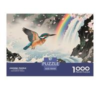 Puzzle Kingfisher 1000 Pieces Challenge Game for Adults,Landscape Artistic Conception Impossible Jigsaw Puzzles 1000 Piece Educational Game Home Decoration 70x50cm/1000pcs