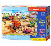 Puzzle konturowe maxi 20 elementów. Praca na farmie - Castorland