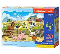 Puzzle konturowe maxi 20 elementów. Zwierzęta na farmie - Castorland