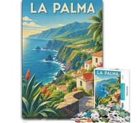 Puzzle La Palma Coastal Landscape 1000pcs (38x26cm) for Adults | For after-work downtime: Adult jigsaw puzzle with 1000 pieces is suited to quiet evenings and weekend relaxation.