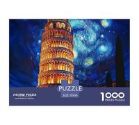 Puzzle Leaning Tower of Pisa 1000 Piece for Adults Jigsaw Educational Games Great Architecture Gifts for Men Home Decoration 70x50cm/1000pcs