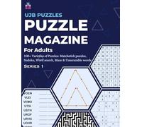 Puzzle Magazine for Adults: Variety puzzle book with Matchstick Puzzles, Sudoku, Mazes, Unscramble words and word search - Part 1