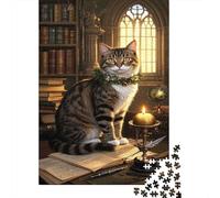 Puzzle Manx Cat 1000 Pieces Challenge Game for Adults, Study Scene Impossible Jigsaw Puzzles 1000 Piece Educational Game for Adults Or Families Pieces Gifts 1000pcs (75x50cm)