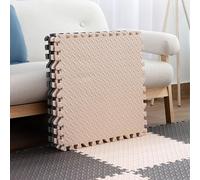 Puzzle Mat - 20 Piece Interlocking PE Foam Floor Tiles, Thick 1cm Play Carpet for Kids' Playroom and Home Flooring