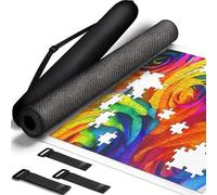 Puzzle Mat Portable Puzzle Mat Roll Up (White, Medium)