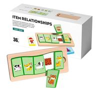 Puzzle Matching Toy - Wooden Educational Game, Interactive Learning Board, Hand Eye Skill Builder | Funny Cognitive Development Puzzle For Boys Girls Kids Home Indoor Classroom School Birthday