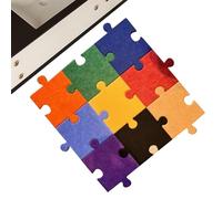 Puzzle Mats for Floors | Squares Rainbow 3D Soft Children's Rug, 12 Pieces, Home Decor for Children's Room, Nursery Playground