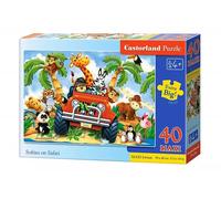 Puzzle maxi 40 elementów. Pluszaki na Safari - Castorland