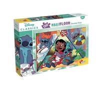 Lisciani - DISNEY LILO & STITCH MaxiFloor Jigsaw Puzzle - 150 Pieces - For Children 6 years and older - 50x70 cm - Large Puzzle Tropical Exploration with Lilo and Stitch - Develops Thinking Ability