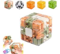 Puzzle Maze Cube, 3D Magic Cube Maze Ball Puzzle, Engaging Brain Teaser Toy, Spatial Awareness Brain Training for Relax & Logic Development, Brain Teaser Toy for Adults Teens,A 1pc