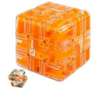 Puzzle Maze Cube Brain Teaser Game, Labyrinth 3d Puzzles Cube, Logic Thinking Training Toy, Relief Items Cool Stuff Sensory Toys For Party Favors Prizes Educational Adults Orange