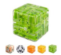 Puzzle Maze Cube, Large 3D Labyrinth Puzzle Maze Cube - Brain Teaser Marble Magic Ball Toy for Stress Relief, Spatial Logic Training, Educational Focus Game Gift for Adults & Teens (Green)