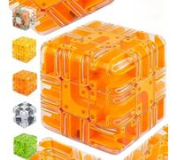 Puzzle Maze Cube,Large Labyrinth 3D Puzzl-e Mazes Cube - Engaging Brain Teaser Toy,Marble Magic Challenge m azes Ball,Spatial Awareness Brain Training Toy for Stress Relief & Logic Development
