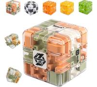 Puzzle Maze Cube,Large Labyrinth 3D Puzzle Mazes Cube - Engaging Brain Teaser Toy,Marble Magic Challenge m azes Ball,Spatial Awareness Brain Training Toy for Stress Relief & Logic Development (Color)