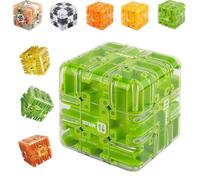 Puzzle Maze Cube, Large Labyrinth Puzzle Maze Cube - Engaging Brain Teaser Toy, Marble Magic 3x3 Challenge Mazes Ball for Stress Relief, for Friend Family Colleague (#E)