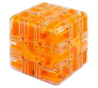 Puzzle Maze Cube, Marble Challenge mazes Ball, Engaging Brain Teaser Toy, Spatial Awareness Brain Training Toy, for Stress Relief & Logic Development (C)