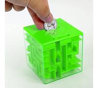 Puzzle Maze Money Bank Box, Unique Money Storage - A Box Full of Surprises! More Fun Than just Putting Money in an Envelope as a Present, Kids Moneybox, Great Way to Start Saving (Green)