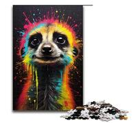 Puzzle Meerkat Colorful 1000 Piece Jigsaw Wooden for Adults & Kids Age 12 Up Family Fun Puzzle 1000 PCS(75x50cm)