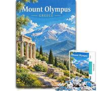 Puzzle Mount Olympus Greece 1000pcs (38x26cm) for Adults | For festive family time away from screens: Adult jigsaw puzzle with 1000 pieces suits quiet days around New Year.