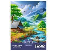 Puzzle Mountain Countryside 1000 Piece Jigsaw Educational Games Rural Landscape Theme Decoration Puzzle Gifts for Men for Both Adults And Children 70x50cm/1000pcs