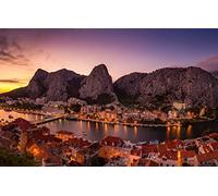 Puzzle Nature 3D Puzzle 1000 Pieces City Omiš, Split, Dalmatia, Croatia 26x38CM
