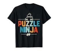 Puzzle Ninja Funny Board Game Retro Jigsaw Puzzle Lovers T-Shirt