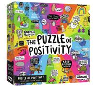 Gibsons Puzzle of Positivity White Logo Jigsaw Puzzle (1000 Pieces)