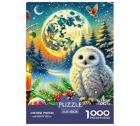 Puzzle Owl 1000 Piece Jigsaw Challenge Toy Nocturnal Bird Theme Decoration Puzzle Ladies' Gifts for Both Adults And Children 38x26cm/1000pcs