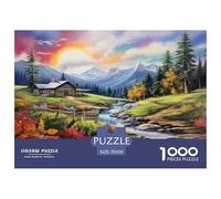 Puzzle Pastoral Valley 1000 Piece Challenge Toy for Adults,Natural Serenity Landscape Impossible Jigsaw Puzzles 1000 Piece Educational Games Puzzle Gifts 70x50cm/1000pcs