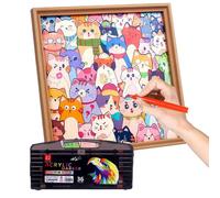 Puzzle Picture Frame,Educational Cute Home Decor,Cartoon Cat Hand-Drawn Puzzle Frame - for Home Classroom Birthday Christmas Children's Day Decoration Display