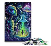 Puzzle Pieces Jigsaw Alien Monster Wooden Jigsaw Puzzles for Adults Challenging Brain Teaser for Teenagers Family Game Night Fun 1000 PCS(75x50cm)