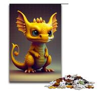 Puzzle Pieces Jigsaw Cute Golden Dragon Jigsaw Puzzles for Adults Erfect for Home Decor Birthdays Holidays And Gifts 1000 PCS(75x50cm)