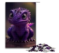 Puzzle Pieces Jigsaw Cute Purpel Dragon Puzzles for Adults Brain-Challenging DIY Decorative Game Family Interactive Toy 1000 PCS(75x50cm)