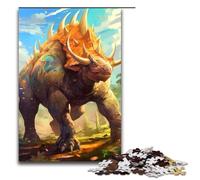 Puzzle Pieces Jigsaw Dinosaur Triceratops Jigsaw Puzzles Relaxing Entertainment Home Decor 1000 PCS(75x50cm)