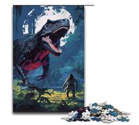 Puzzle Pieces Jigsaw Dinosaurs in The Jungle Puzzles for Adults Brain-Challenging DIY Decorative Game Family Interactive Toy 1000 PCS(75x50cm)