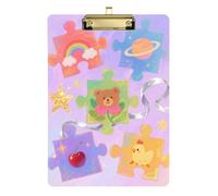 Puzzle Piecing with Cherry and Star Bulk clipboards Acrylic Cute for Softball Coaches clipboard Teacher Size 9 x 12