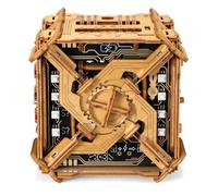 PUZZLE POTATO Tesla Puzzle Box - Electronic Brain Teaser Puzzle for Adults - Wooden Treasure Chest - Money Puzzlebox for Cash Gift - Escape Room Game in a Box