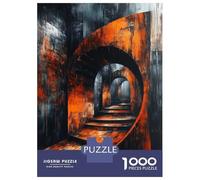 Puzzle Pour Adolescents 1000 Pièces Endless Spiral - Surreal Dystopian Staircase, Dark Abstract Art Puzzle Pour Adultes Jouet Décoration Murale Course De Vitesse Manuelle Défi Éducatif 70x50cm/1000pcs