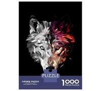 Puzzle Pour Adolescents 1000 Pièces Wolf Low Poly Abstract Puzzles Pour Adultes, Jouets Anti-stress, Décoration Murale, Interaction Parent-enfant 38x26cm/1000pcs