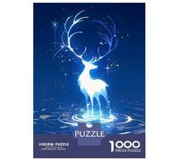 Puzzle Pour Adultes 1000 Pièces Spirit Deer Puzzle Adulte Jeu Manuel Découpe De Précision Idéal Comme Cadeau 52x38cm/1000pcs