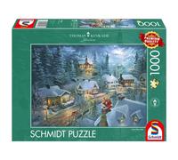 Schmidt Spiele 57529 Thomas Kinkade Christmas Motif, Santas Silent Night, 1000 Pieces, Multi-Coloured