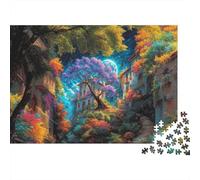 Puzzle Purple Tree Blooms in Old Town Alley Jigsaw for Adults 1000 Piece, Wildlife, Challenging for The Whole Family & Women, Gifts for Men 70x50cm/1000pcs